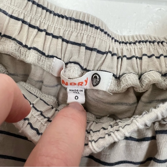 Sundry Off The Shoulder Striped Mini Cotton Summer Dress - Picture 11 of 13